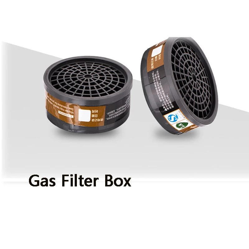 Gas Mask Respirator Set With Dual Charcoal Filters Anti Fog Glasses Masks Spray Painting Chemical Industry Pesticide Protective