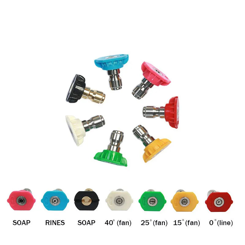 1/4" Quick Connect Nozzle Holder Sets 4000PSI Pressure Washer Gun Stand Spray Tips Holder Lightweight Washing Extension Lance