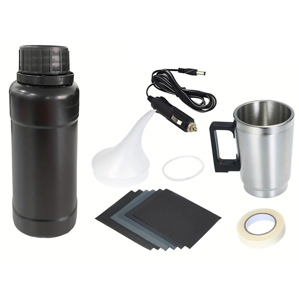 Car Headlight Polish Restoration Kit Heating Atomization Cup Headlamp Polish Electrical Heating Cup Repair Restoration Tool