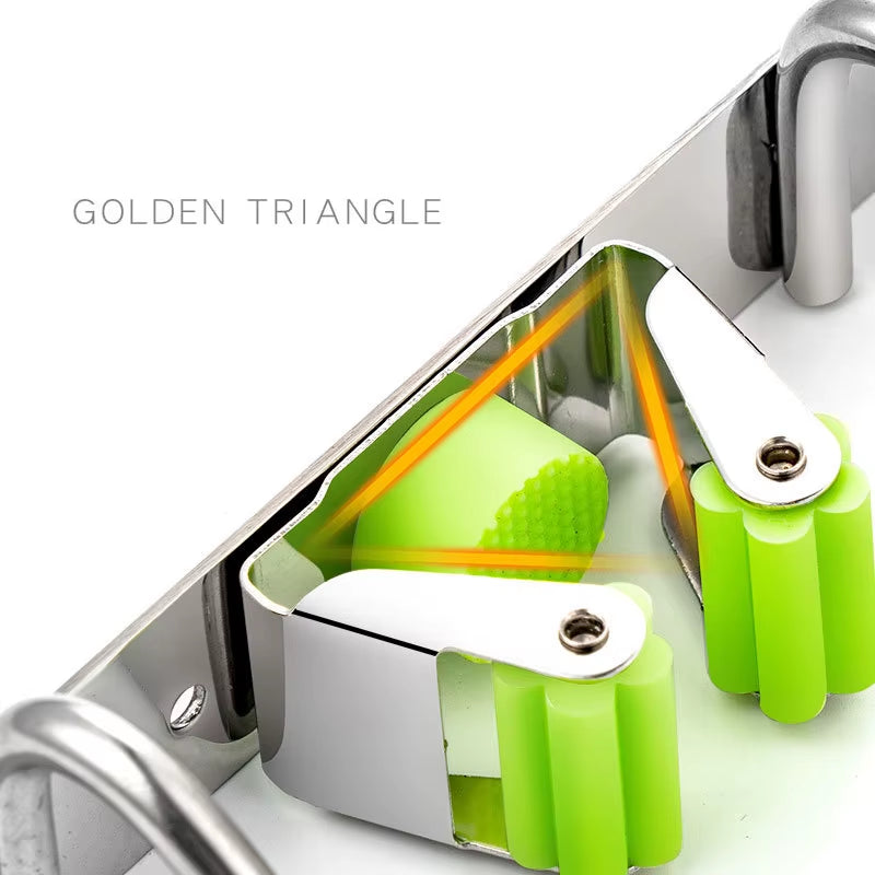Stainless Steel Wall-Mounted Mop and Broom Organizer for Kitchen and Bathroom Storage Solutions