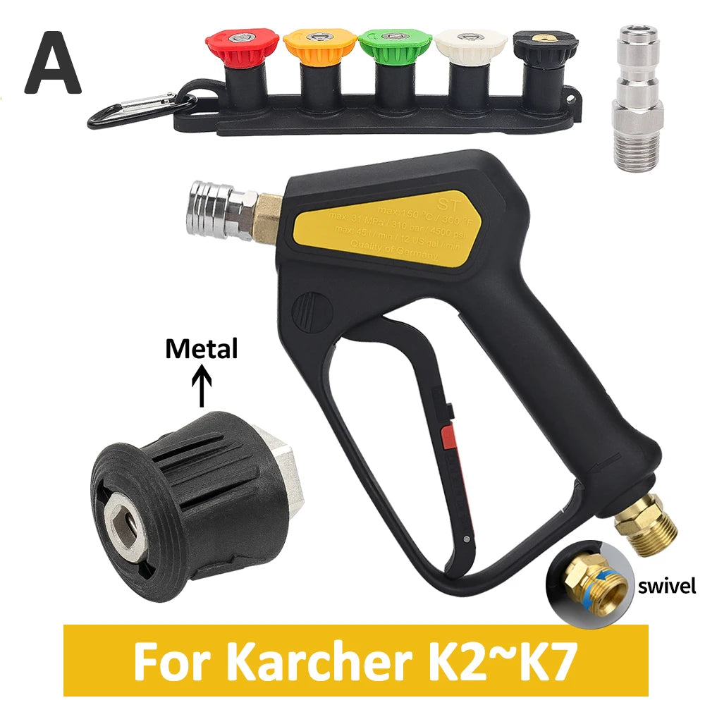 Pressure Washer Water Swivel Gun for Car Cleaning Hose Connector For Karcher Nilfisk Parkside Bosch Quick Connector