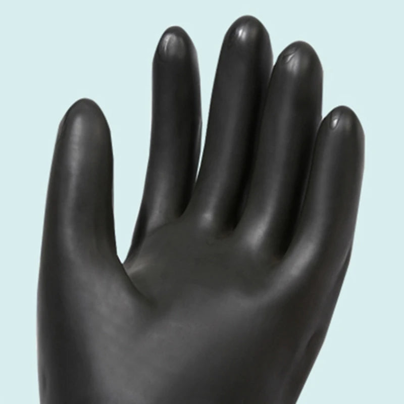 1pair Rubber Chemical Resistant Gloves Reusable Heavy-duty Safety Work Gloves Acid & Alkali Protections Non-Slip Gloves 1 Pair