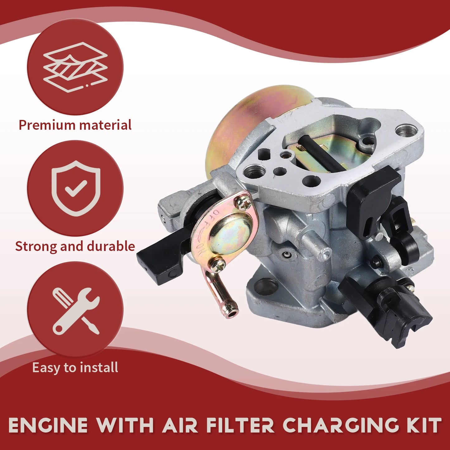 Carburetor for Honda GX340 11HP GX 390 GX390 13HP Engine with Air Filter Charging Kit