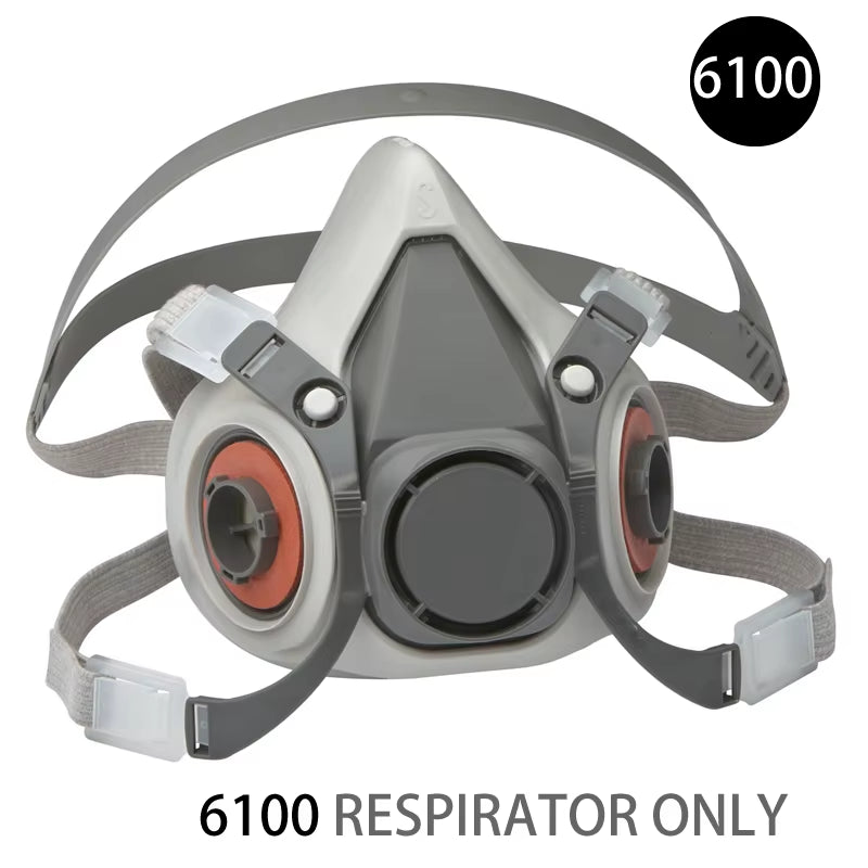 Industrial Half Face Respirator Mask 6100/6200/6300 for Dust and Gas Protection in Painting, Spraying, and Polishing - Unisex Safety Mask