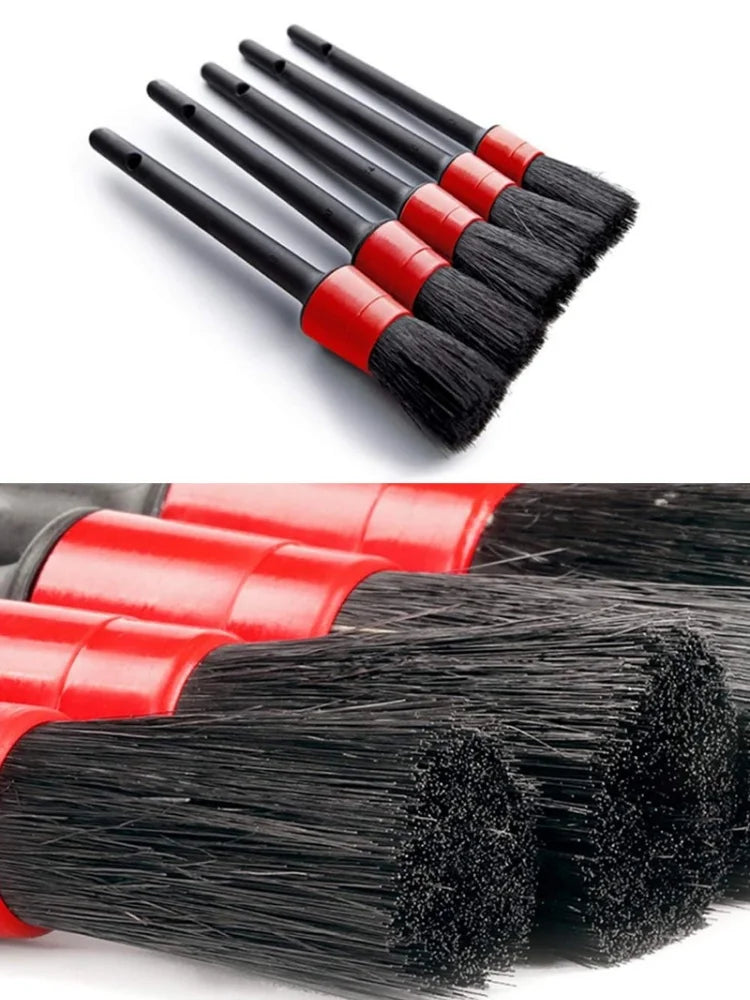 6Pcs Car Wash Care Detailing Brush Set,for cleaning wheels, dashboards, vents and more,Car Cleaning Brushes, Car Accessories