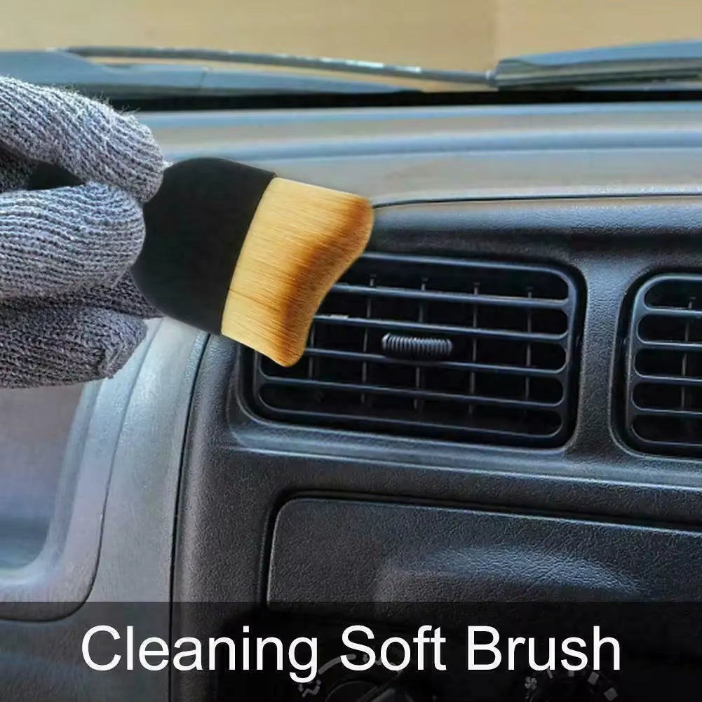 1Pcs Car Interior Cleaning Detaling Brush Car Air Conditioner Cleaning Brush Dust Removal Artifact Brush Car Interior Cleaning