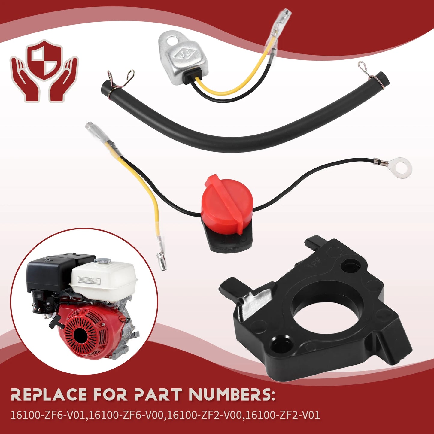 Carburetor for Honda GX340 11HP GX 390 GX390 13HP Engine with Air Filter Charging Kit