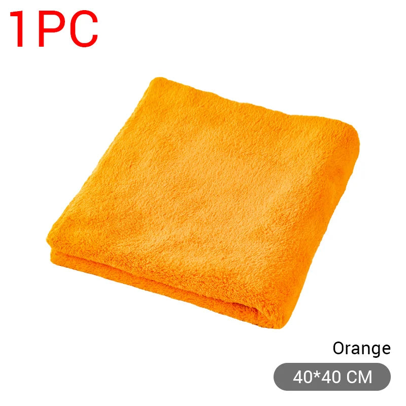 2pcs High-end Microfiber Towels Thickened Auto Detailing Water Drying Cloth Cleaning Tools Car Care Wash Accessories 40X40cm