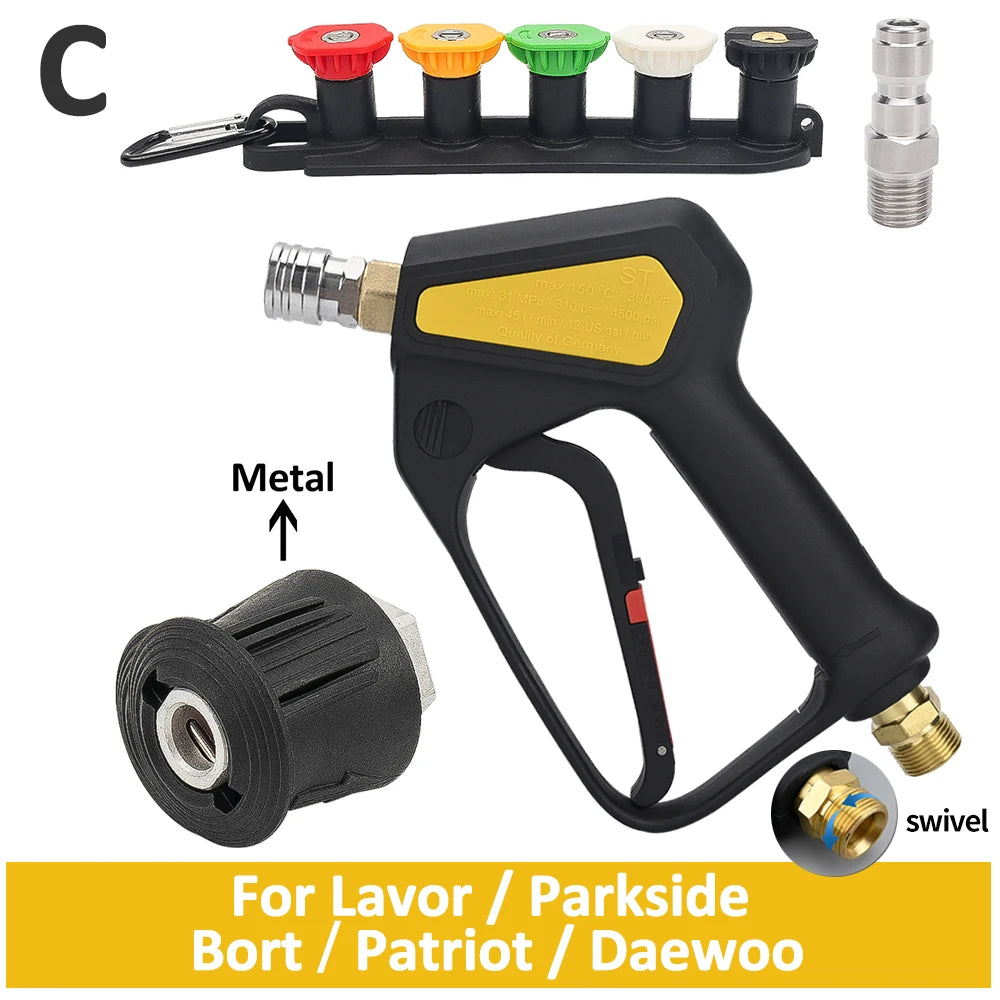 Pressure Washer Water Swivel Gun for Car Cleaning Hose Connector For Karcher Nilfisk Parkside Bosch Quick Connector