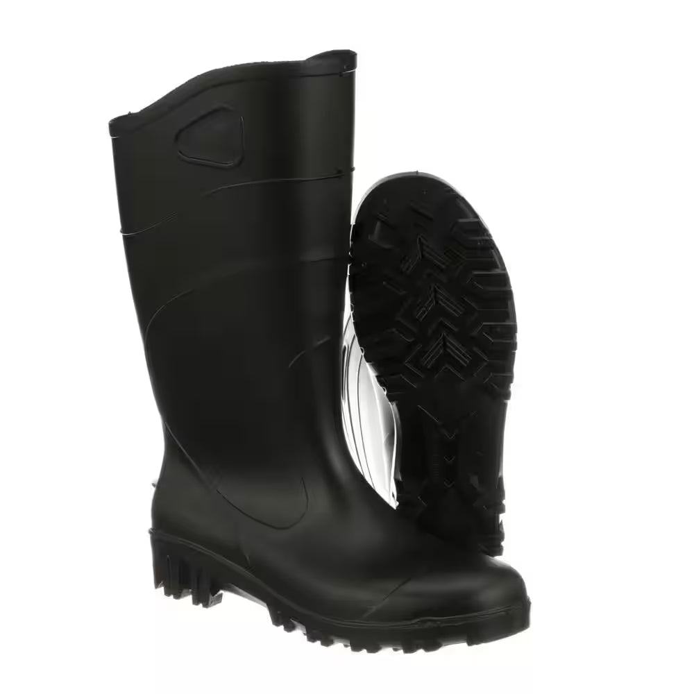 Men'S 15 In. All-Purpose PVC Rubber Boot- Black Size 10