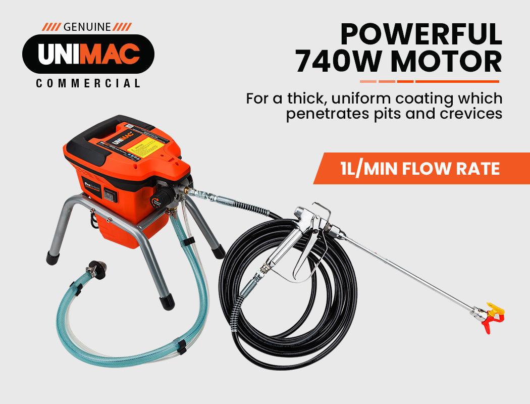NNEMB 740W Electric Airless Paint Station-Portable High Pressure Sprayer Gun