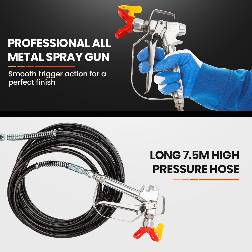 NNEMB 740W Electric Airless Paint Station-Portable High Pressure Sprayer Gun