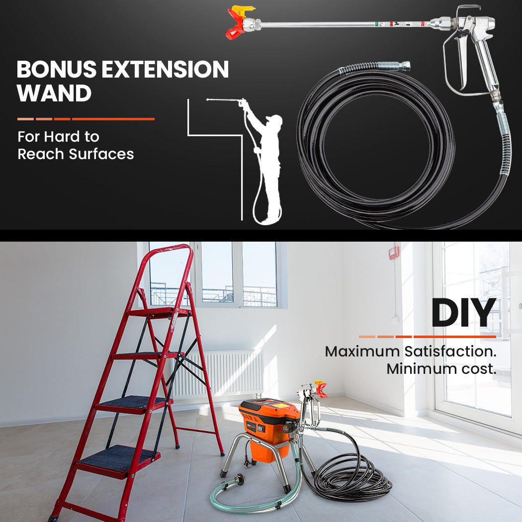 NNEMB 740W Electric Airless Paint Station-Portable High Pressure Sprayer Gun
