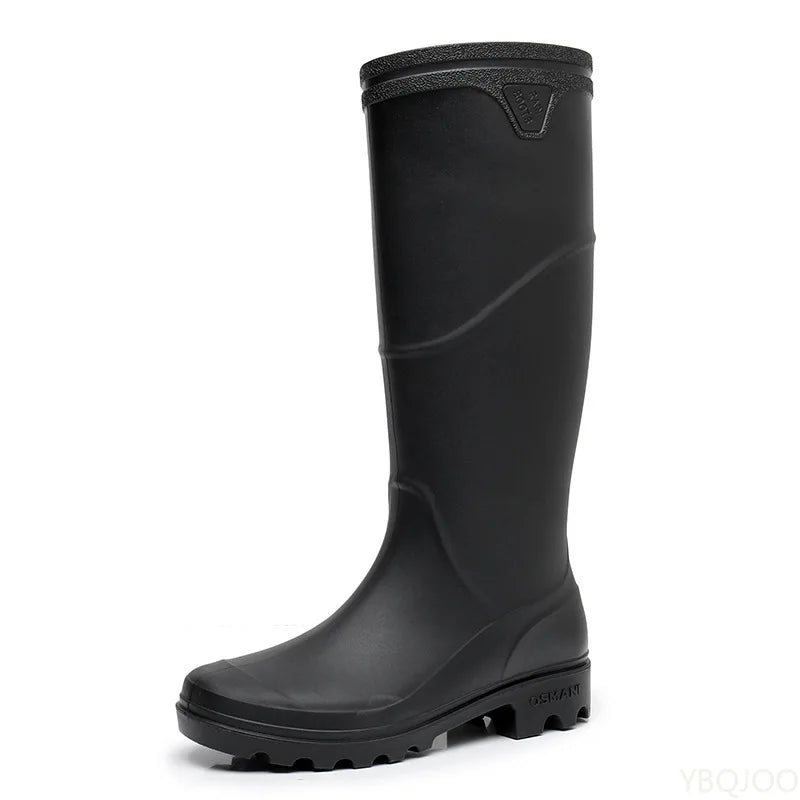 Men's fashionable waterproof shoes Long rubber boots construction sites Adult Rain Shoes anti slip Male rain boots Zapatos Homme