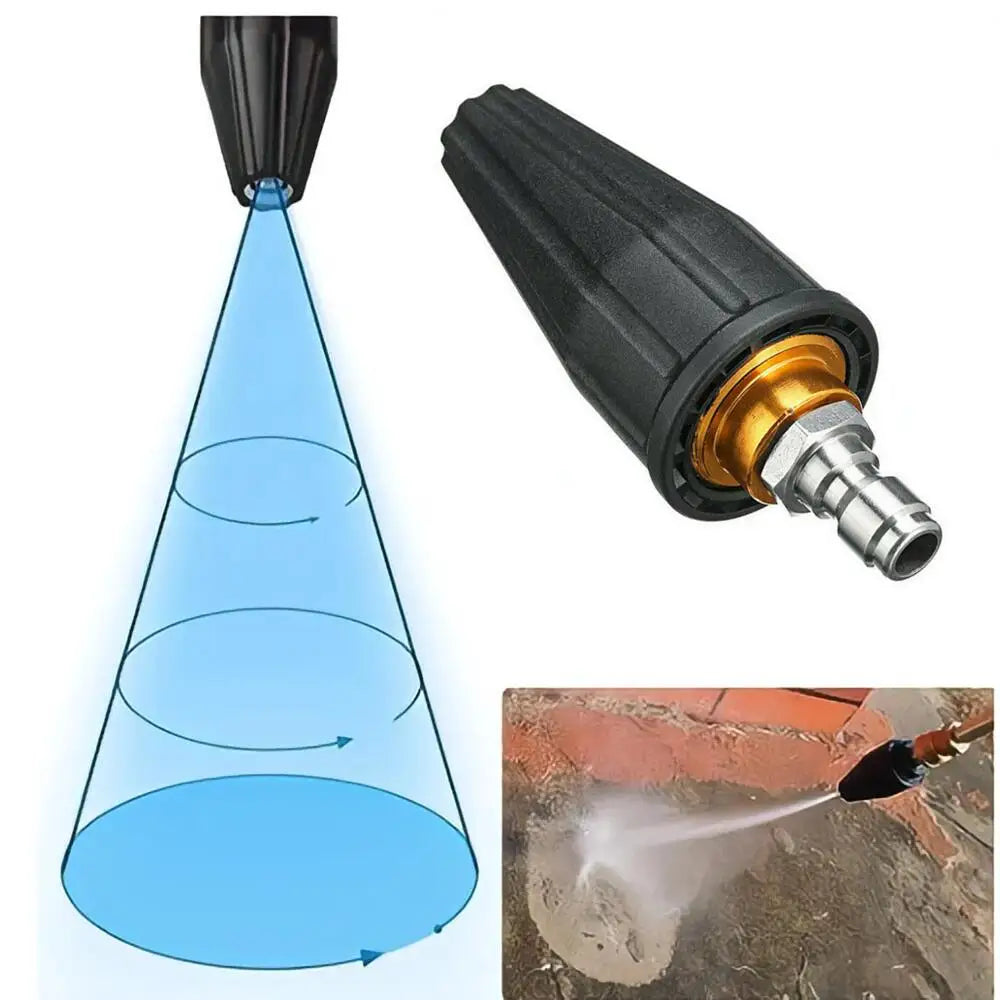 High Pressure Washer Jet Wash Dirt Blaster Rotating Turbo Nozzle Sprayer Tip 3600 PSI Car Was Tool Accessories