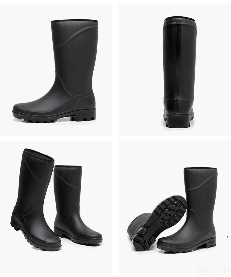 Men's fashionable waterproof shoes Long rubber boots construction sites Adult Rain Shoes anti slip Male rain boots Zapatos Homme
