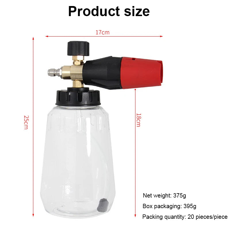 Manufacturer Direct Selling High-Pressure Foam Spray Can With Adjustable Big Mouth PA Cleaning Gun Car Washer Professional Foam