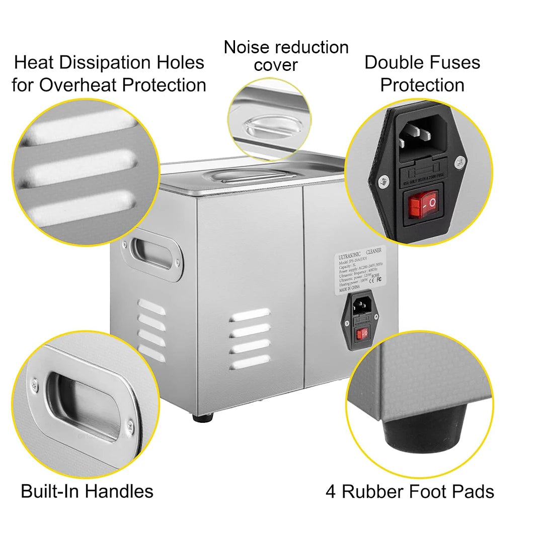 Ultrasonic Cleaner 2L 3L 6L 10L 15L 22L 30L Large Capacity Heated Cleaning Washing Machine Ultrasound Bath For Jewelry Glasses