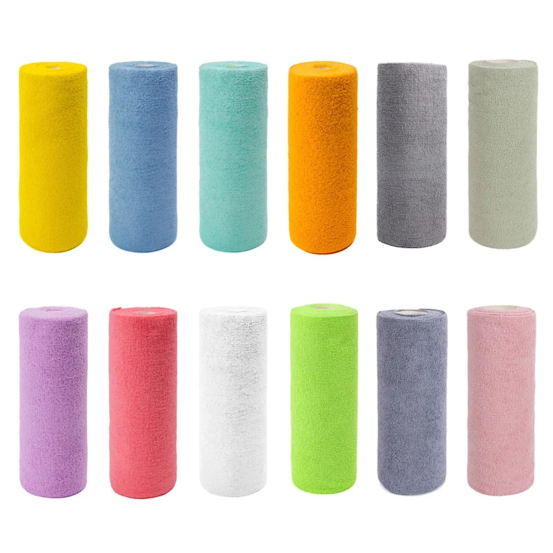 Microfiber Cleaning Cloths - Reusable Non-Fluorescent Perforated Kitchen Towels for Dishwashing, Household & Car Cleaning