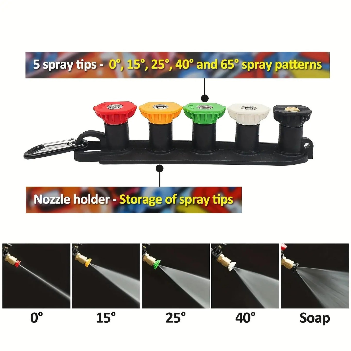 4350PSI High Pressure Water Gun with Graffiti Design, 1L Foam Cannon & 1/4" Quick Connect, Battery-Free for Karcher K Series