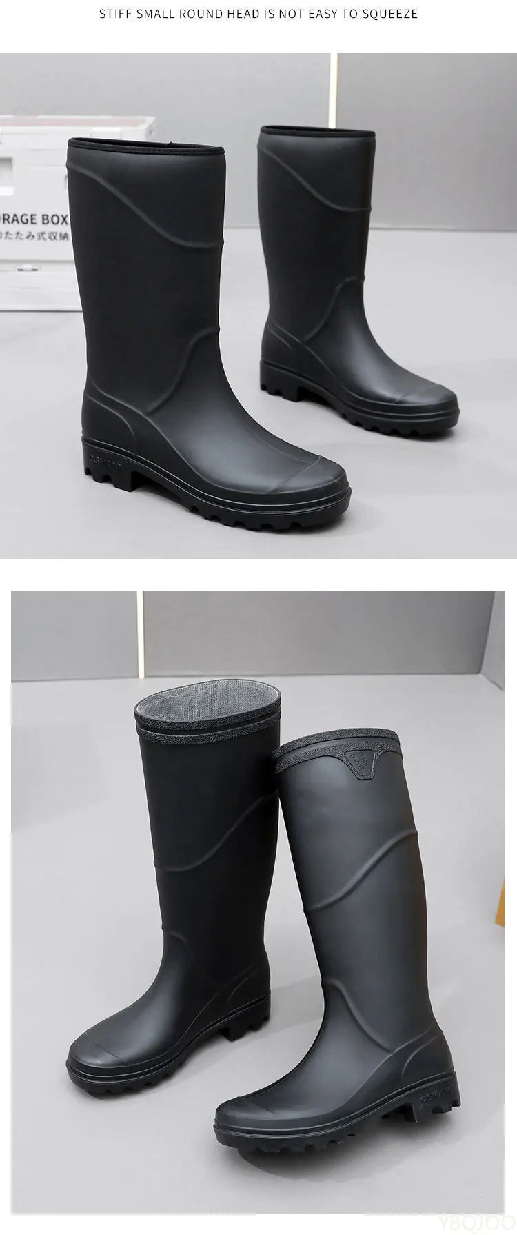 Men's fashionable waterproof shoes Long rubber boots construction sites Adult Rain Shoes anti slip Male rain boots Zapatos Homme