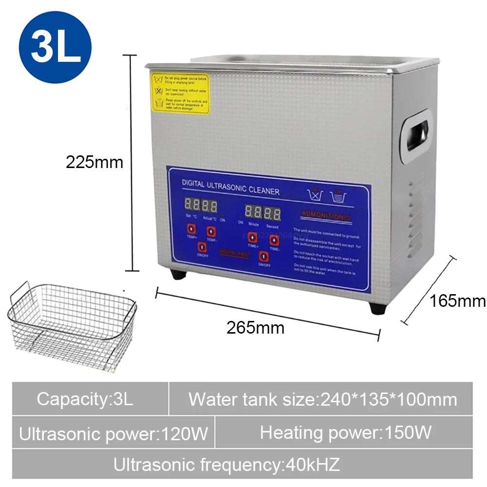 Ultrasonic Cleaner 2L 3L 6L 10L 15L 22L 30L Large Capacity Heated Cleaning Washing Machine Ultrasound Bath For Jewelry Glasses