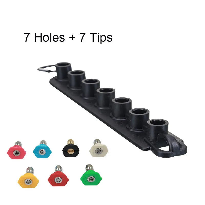 1/4" Quick Connect Nozzle Holder Sets 4000PSI Pressure Washer Gun Stand Spray Tips Holder Lightweight Washing Extension Lance