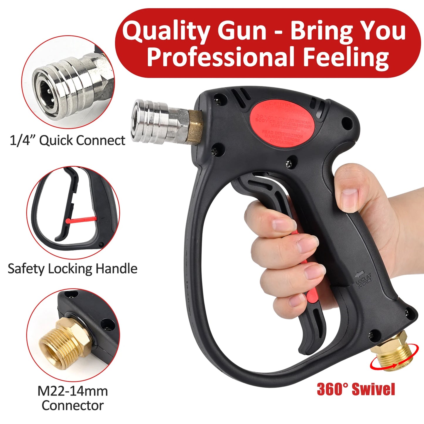 Pressure Washer Water Gun Kit for Car Cleaning Hose Connector For Karcher Nilfisk Parkside Bosch Quick Connector Nozzles