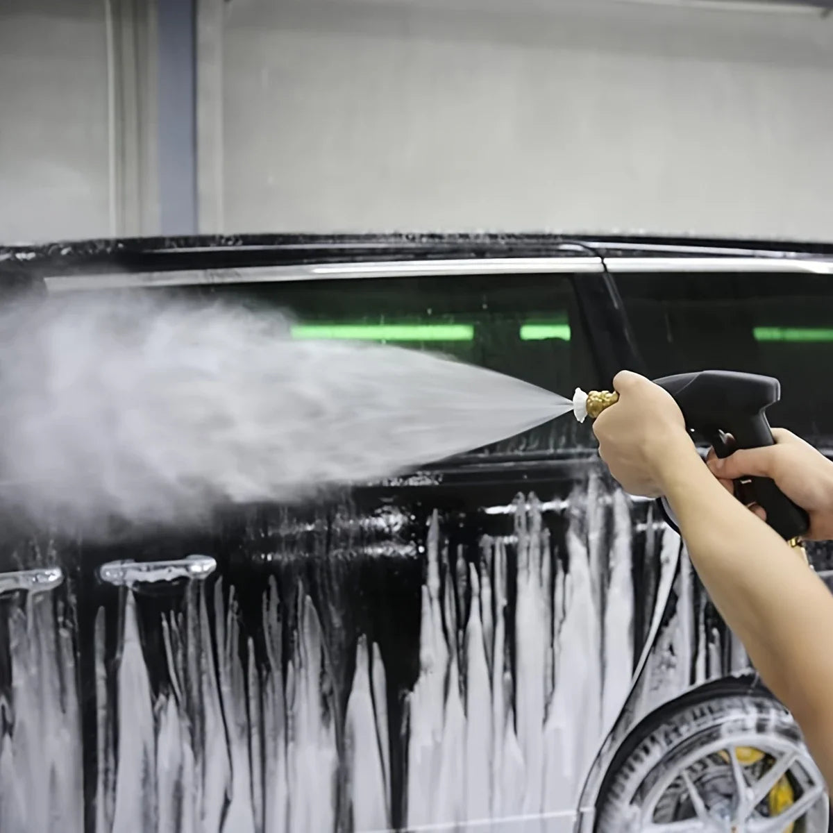 High pressure cleaning gun 4350PSl car wash short gun aluminum valve cleaning gun 1/4 quick connection with 5-color nozzle
