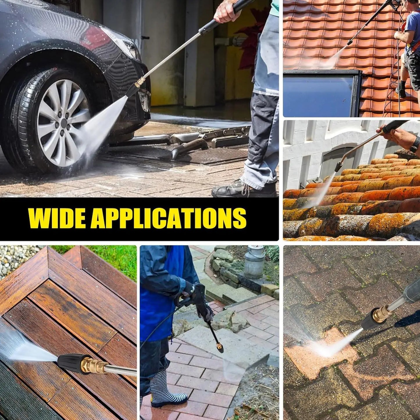 High Pressure Washer Jet Wash Dirt Blaster Rotating Turbo Nozzle Sprayer Tip 3600 PSI Car Was Tool Accessories