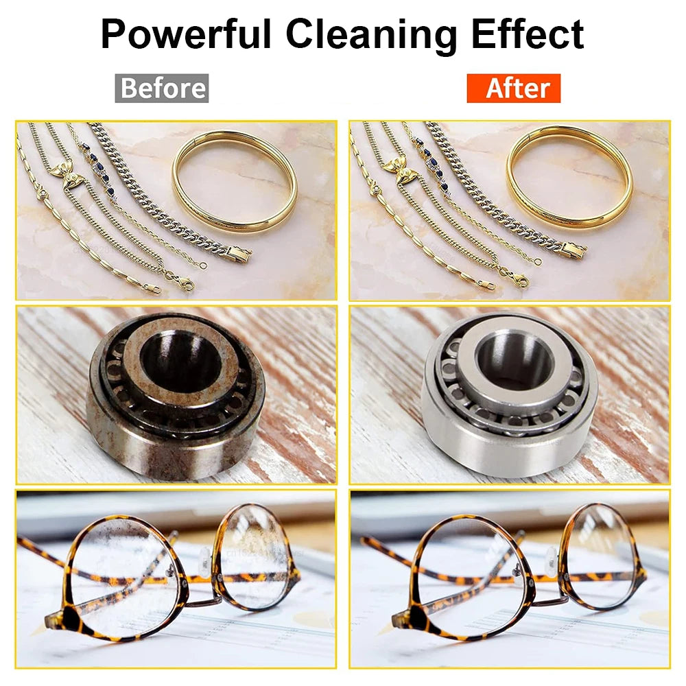 Ultrasonic Cleaner Ultrasound Glasses Cleaner 40KHZ High Frequency Ultrasonic Washing Bath for Glasses Jewelry Cleaning Machine