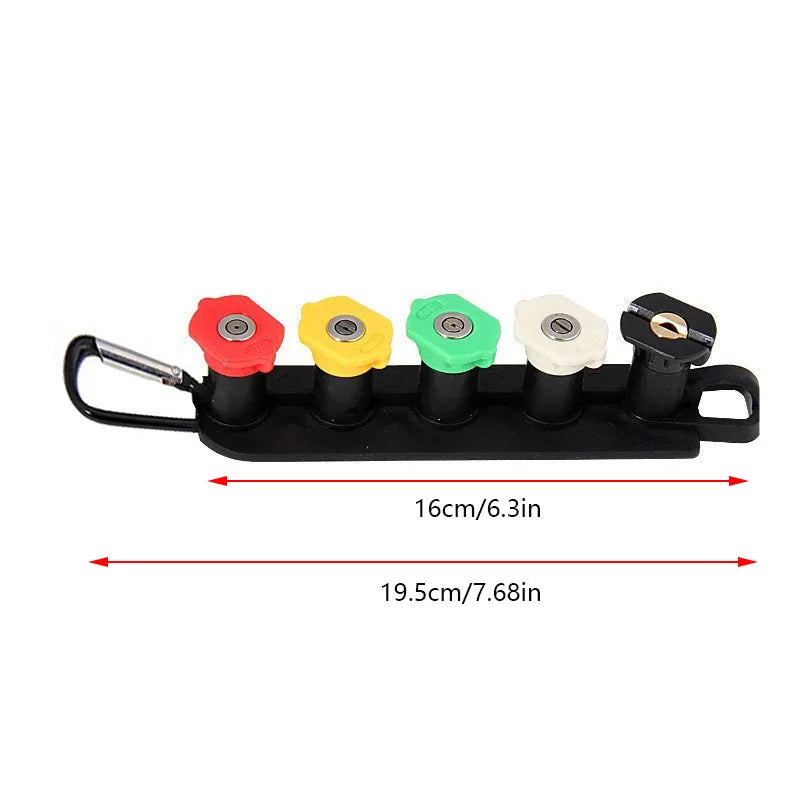 1/4" Quick Connect Nozzle Holder Sets 4000PSI Pressure Washer Gun Stand Spray Tips Holder Lightweight Washing Extension Lance