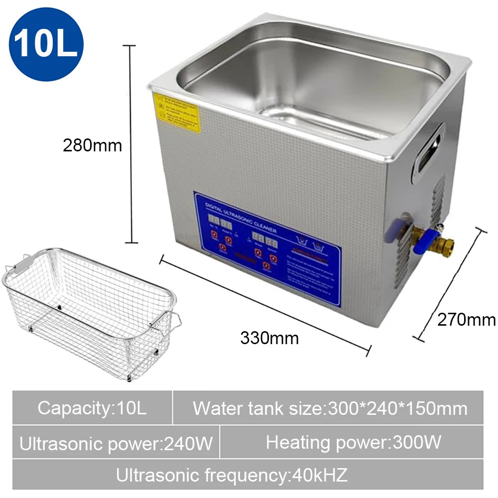 Ultrasonic Cleaner 2L 3L 6L 10L 15L 22L 30L Large Capacity Heated Cleaning Washing Machine Ultrasound Bath For Jewelry Glasses