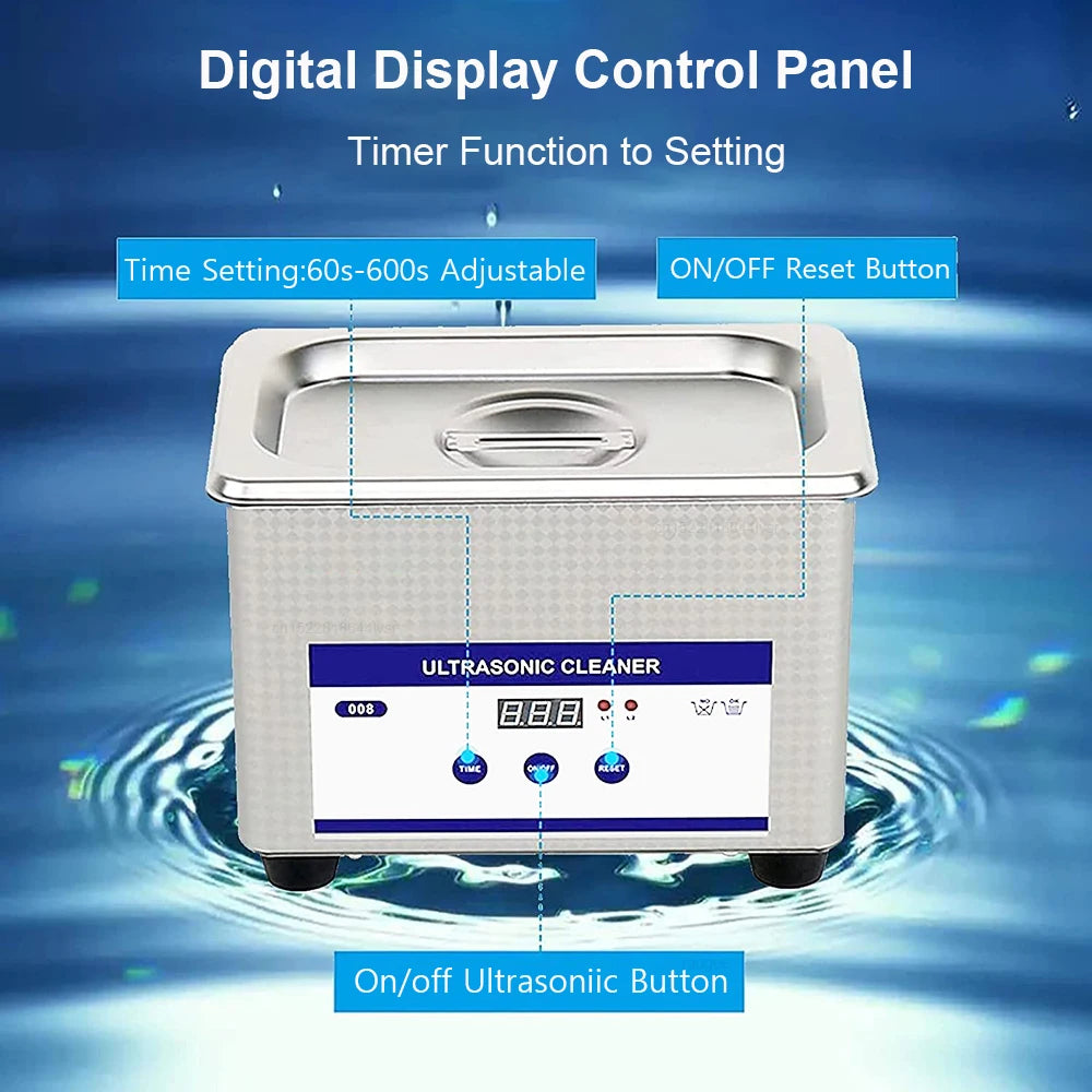 Ultrasonic Cleaner Ultrasound Glasses Cleaner 40KHZ High Frequency Ultrasonic Washing Bath for Glasses Jewelry Cleaning Machine
