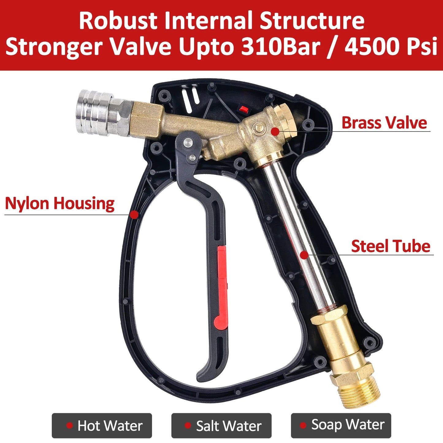 Pressure Washer Water Gun Kit for Car Cleaning Hose Connector For Karcher Nilfisk Parkside Bosch Quick Connector Nozzles