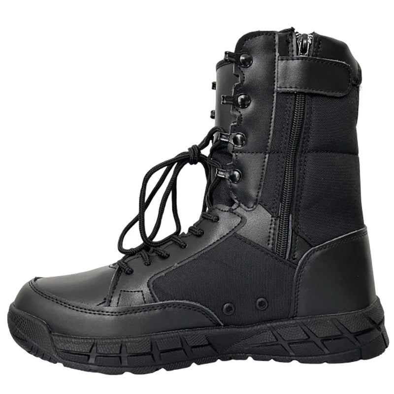 Lightweight Men's Tactical Shoes Combat Boots Training Lace Up Waterproof Outdoor Botas Hiking Breathable Shoe