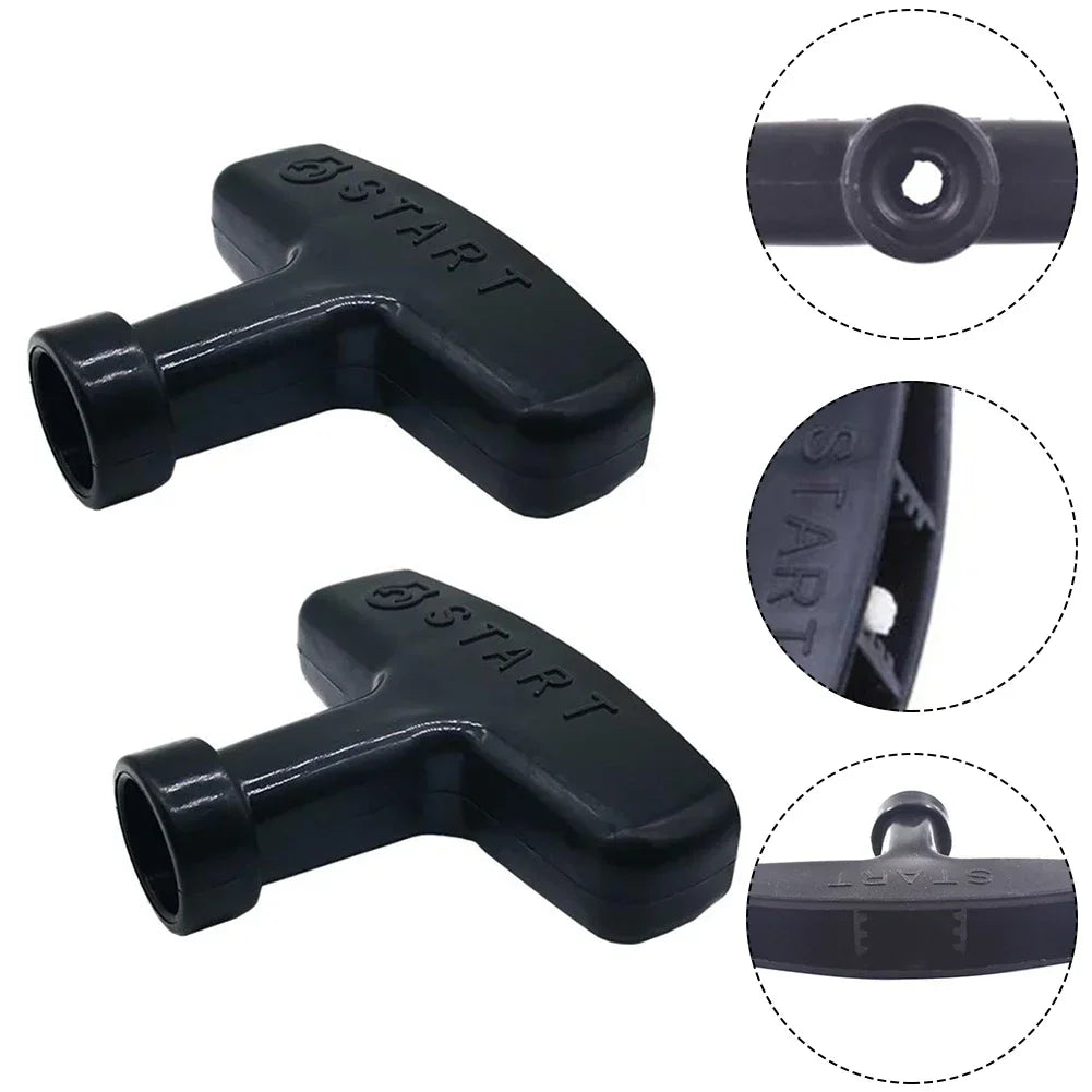 2pcs Pull Start Recoil Handle Black For Honda GX200 GX240 GX270 GX340 GX390 Engine Lawn Mower Generator Starter Handle
