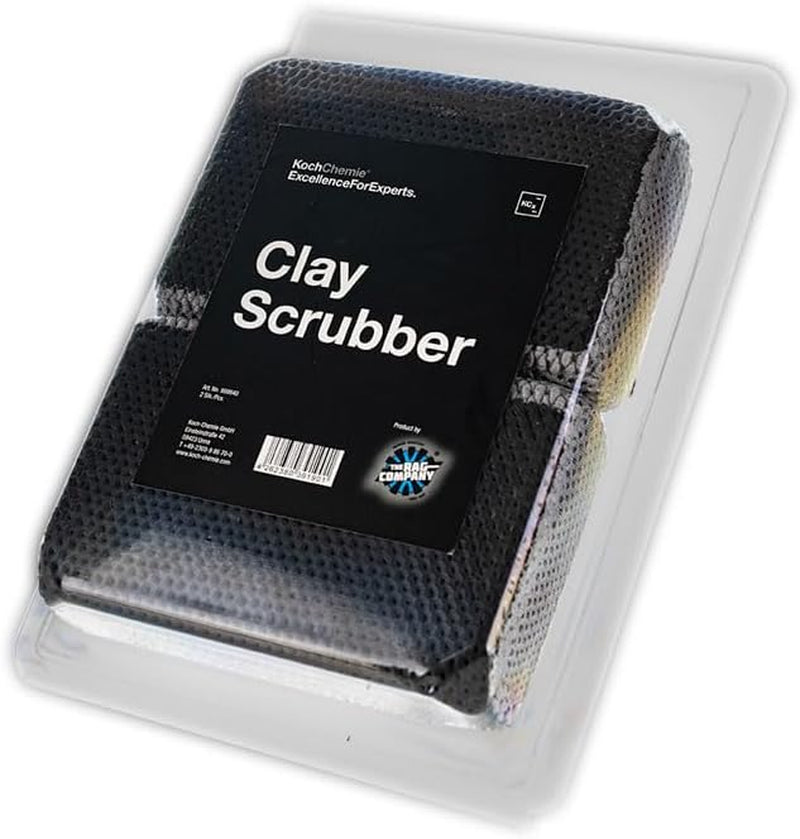 Koch-Chemie Clay Scrubber Set - High-Performance Removal of Paint Contaminants and Insects - Black/Ice Grey - Pack of 2