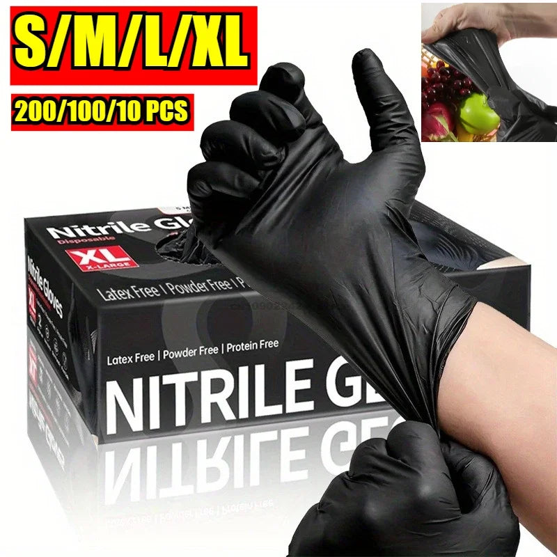 Disposable Nitrile Waterproof Gloves Dish Washing Kitchen Household Gloves Dog Wash Cleaning Glove for Food Working Latex Gloves