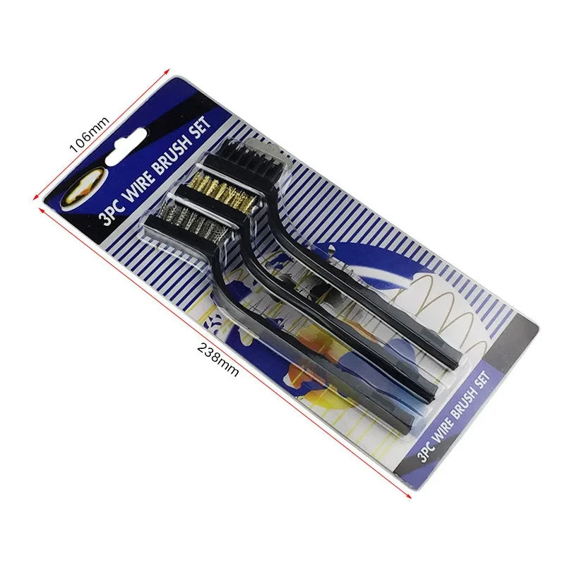 ALLSOME Double-end Steel Wire Brush & Nylon Pick Set Universal Hunting Gun Cleaning Kit Car Detailing Cleaning Tools