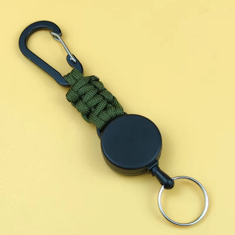 Professional Heavy-Duty Retractable Key Chain with Anti-Theft Carabiner and 23-Inch Extension for Badge Display