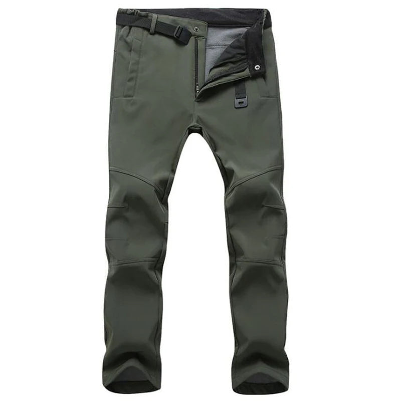 Stretch Waterproof Pants Men Casual Winter Thick Warm Fleece Shark Skin Trousers Male Windbreaker Sweatpants Mens Tactical Pants
