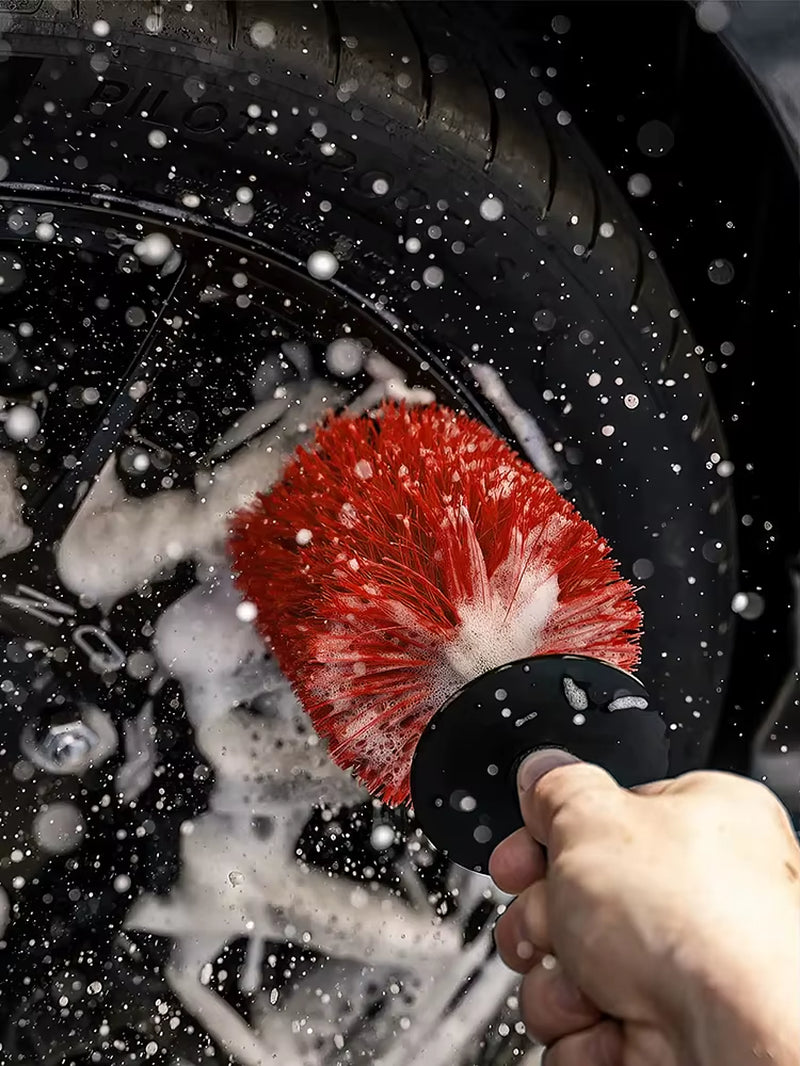 Large Wheel Hub Brush Car Underrim Wash Brush Engine Tire Brush Underrim Clean Brush