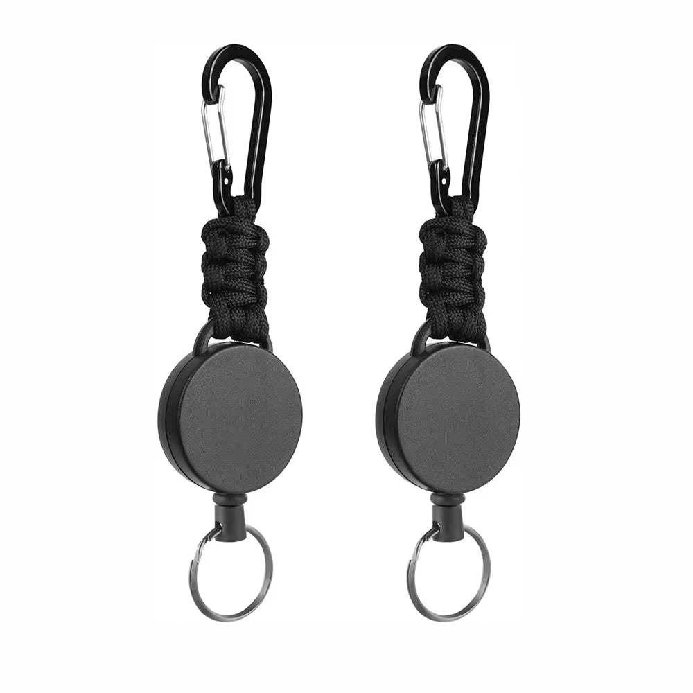 Professional Heavy-Duty Retractable Key Chain with Anti-Theft Carabiner and 23-Inch Extension for Badge Display