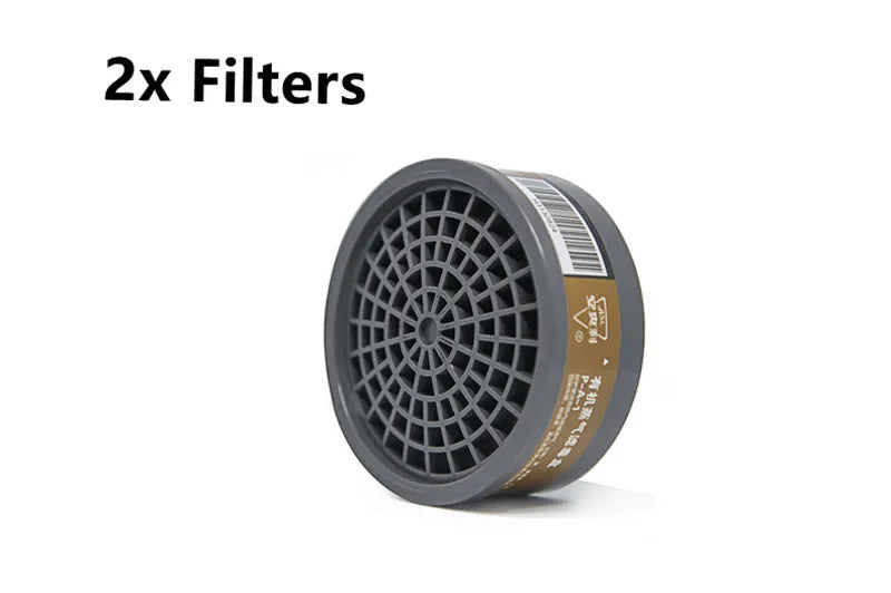 Gas Mask With Filters Full Face Protective Mask For Spray Painting Chemical Pesticide Industrial Respirator Anti-Fog Glass