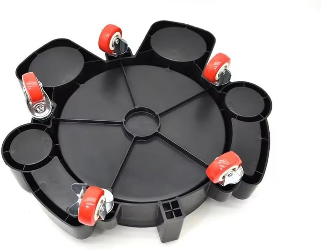 Professional 5-Gallon Car Wash Detailing Bucket Dolly with Heavy-Duty Wheel Casters, Black, Model CWBD-1247
