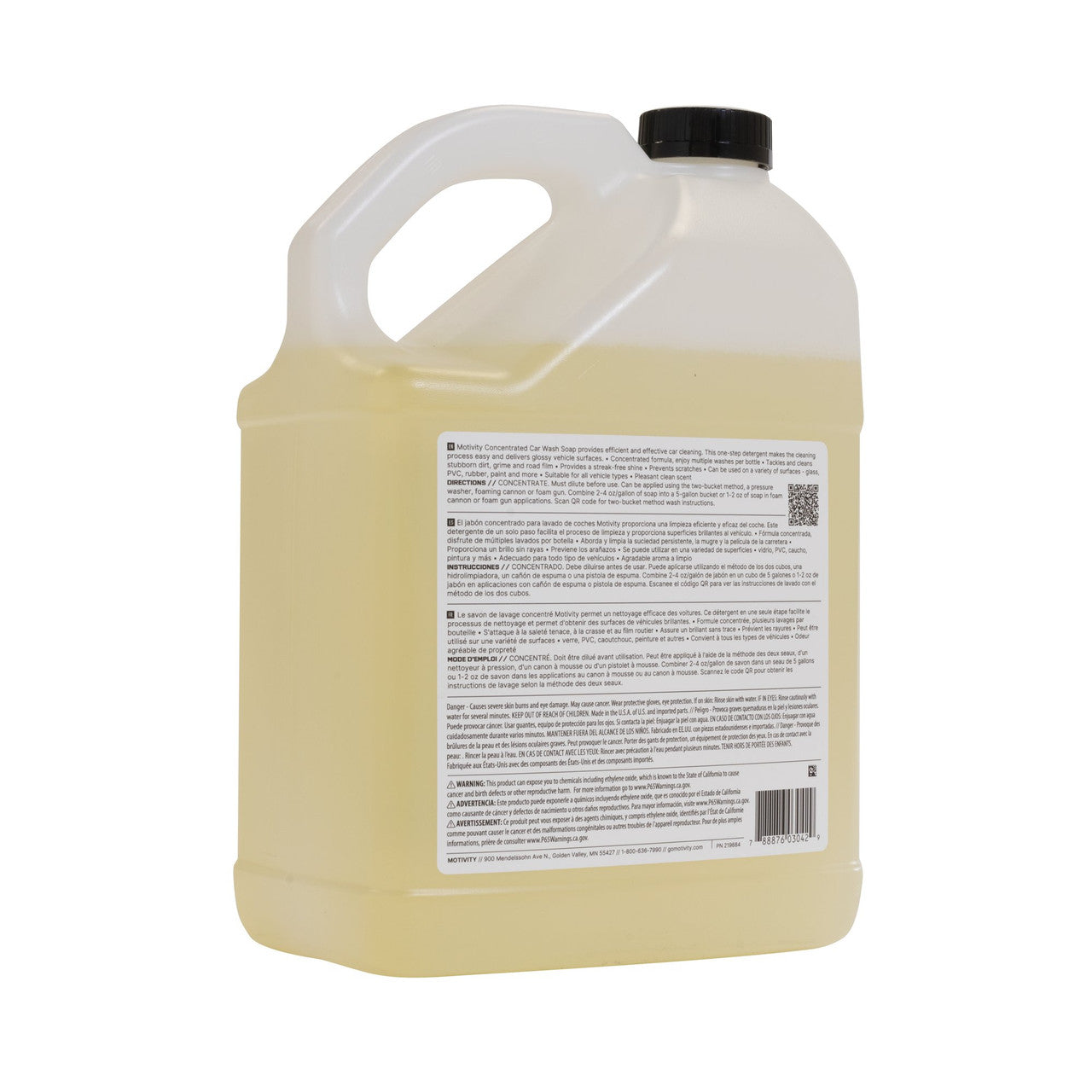 MOTIVITY Car Wash Soap, Concentrated, Works with Foam Cannon, Foam Gun, or Pressure Washer – 1 Gallon