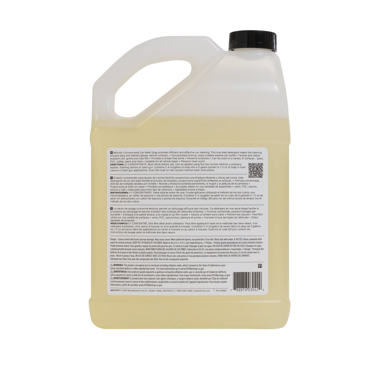 MOTIVITY Car Wash Soap, Concentrated, Works with Foam Cannon, Foam Gun, or Pressure Washer – 1 Gallon