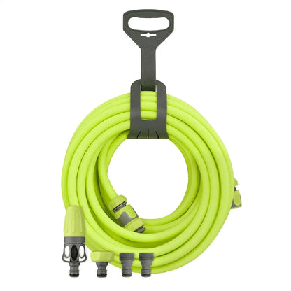 Flexzilla Garden Hose Kit 1/2 Inch 50 Feet Quick Connect Nozzle Hanger Lightweight Kink Free All Weather Flexibility Durable