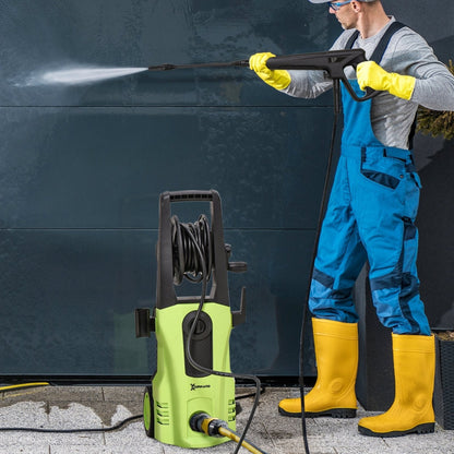 1800W High Pressure Washer, 150 Bar Pressure, 510 L/h Flow, High-Performance Portable Power Washer Jet Wash Cleaner for Garden, Car, Green